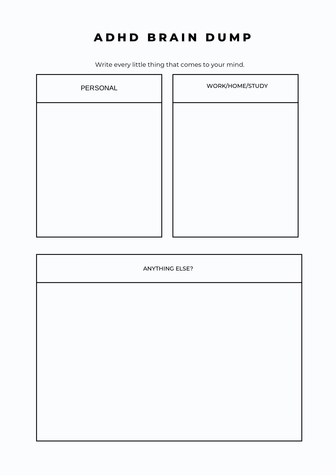 Calm the Chaos – ADHD Digital Journal for Routines, Goals & Emotional Check-ins