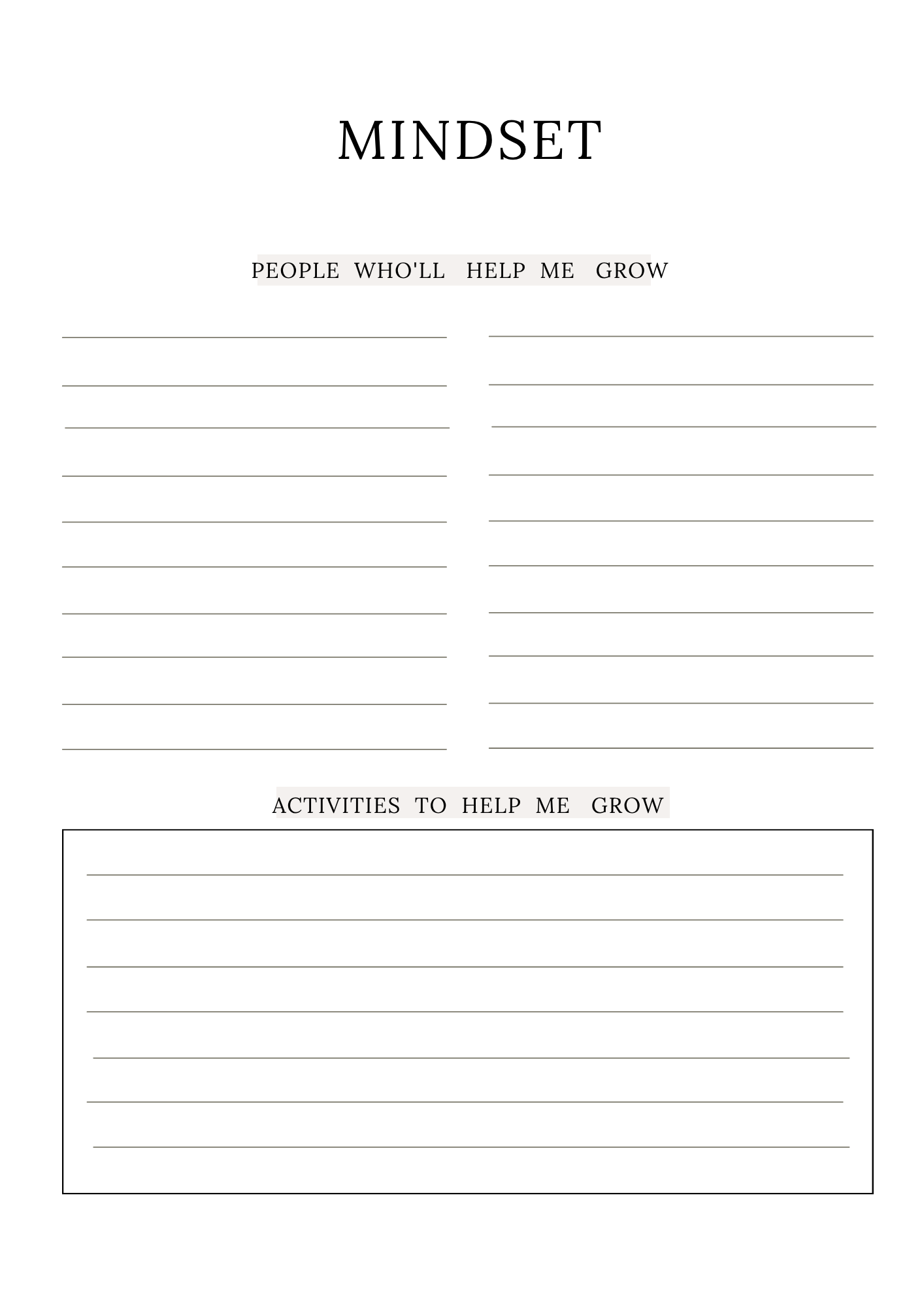 Flourish- A Guided Self-Growth & Reflection Journal (Digital Download)