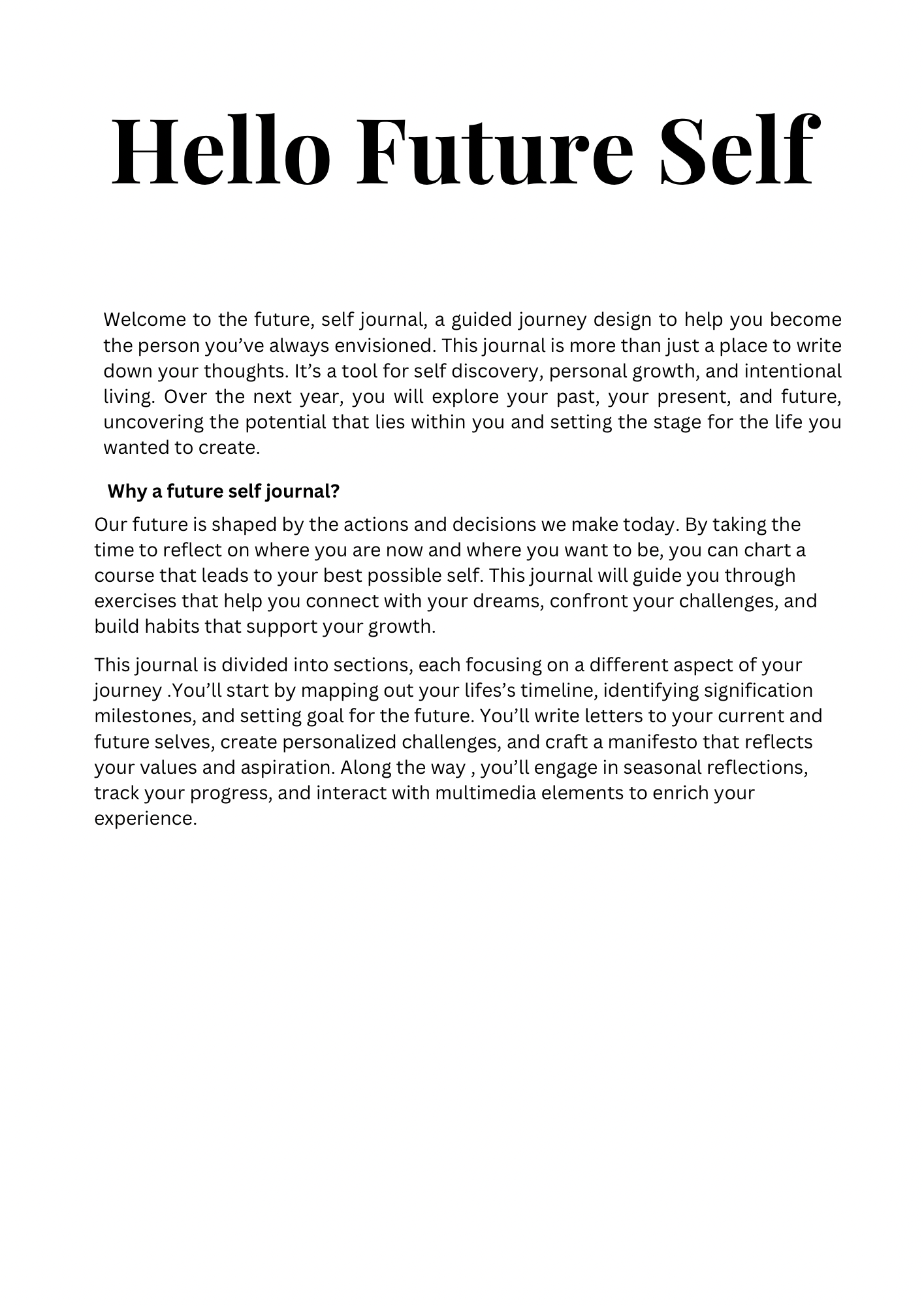 Say Hello to Your Future Self – Reflect, Reimagine & Realign (Digital Workbook)