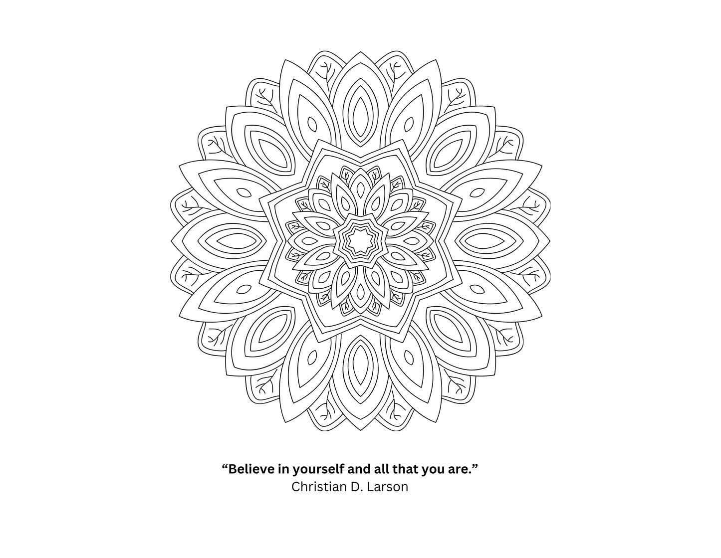 Tranquil Tint - Mandela Inspirational Coloring Book (Digital Download)