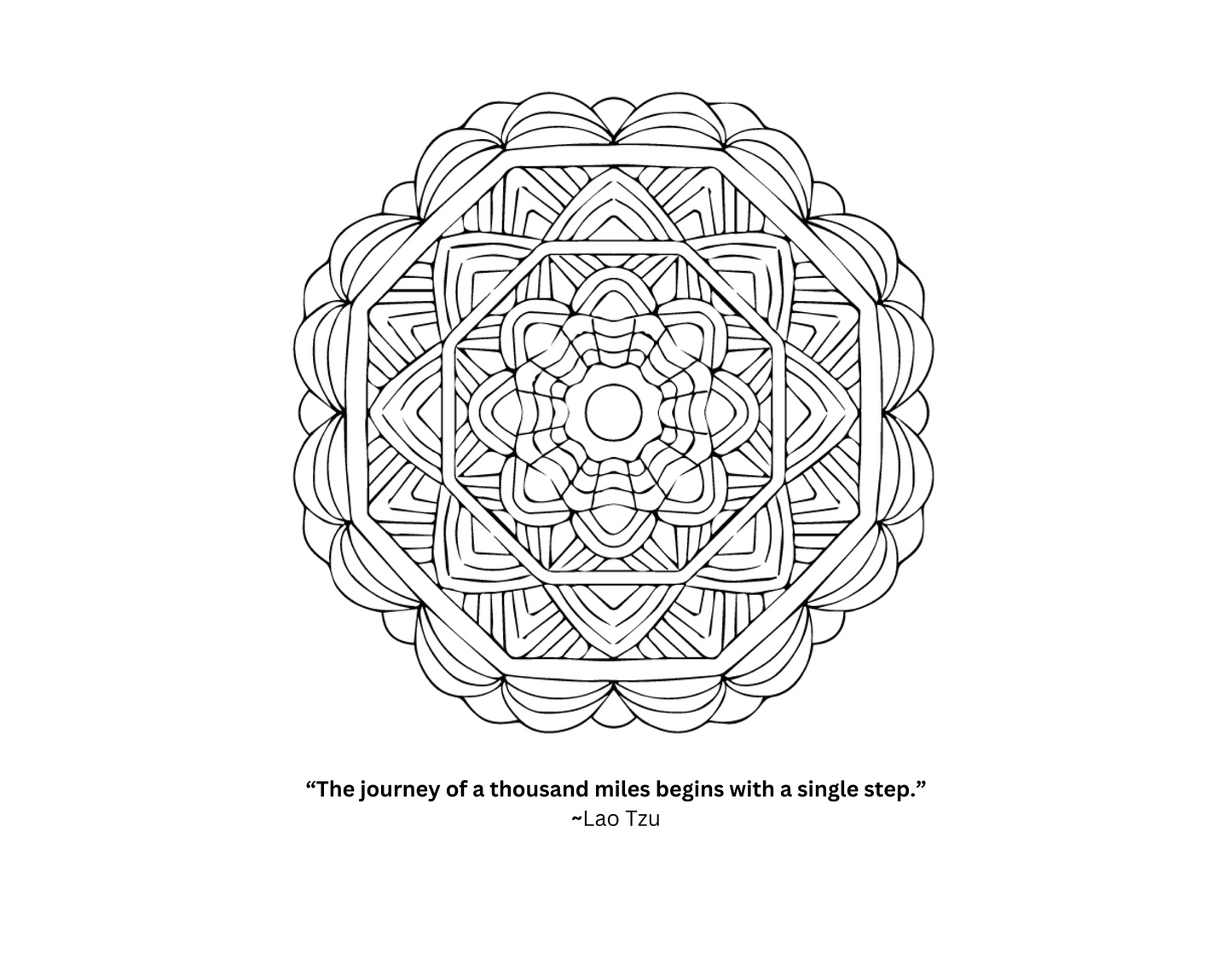 Tranquil Tint - Mandela Inspirational Coloring Book (Digital Download)