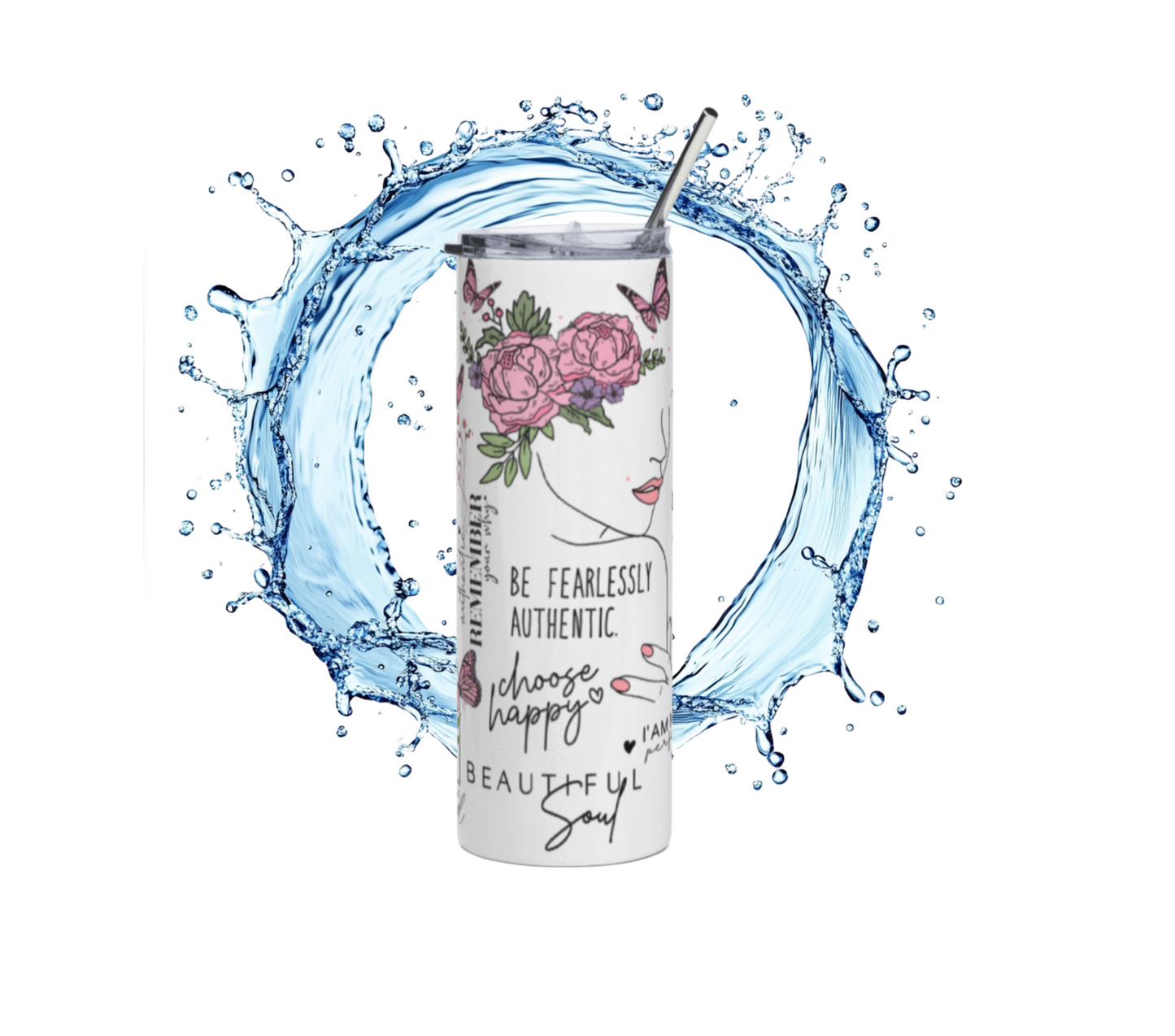 Sips of Motivation “Skinny Tumbler - For Their Eyes Edition