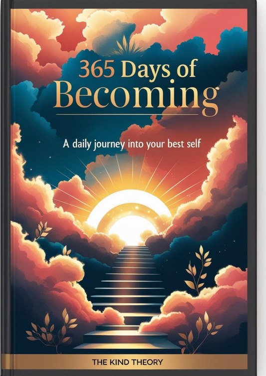 Printable and digital 365-day daily journal for self-growth and reflection, undated PDF download. 