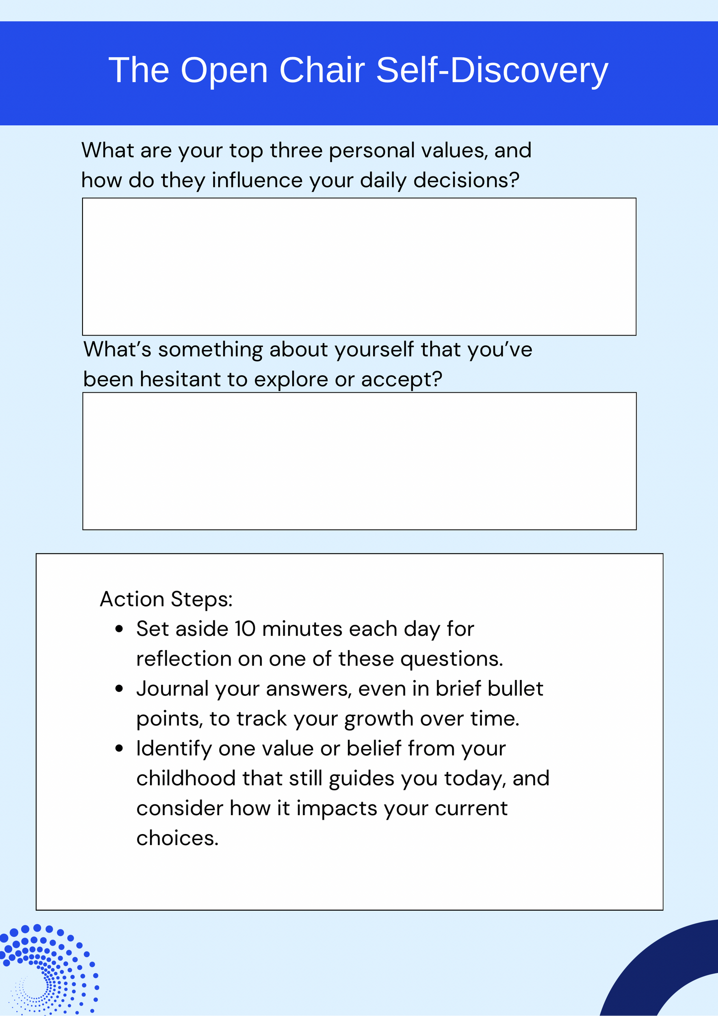 The Open Chair Workbook & The Alpha Agenda Planner- Dual Empowerment Digital Bundle