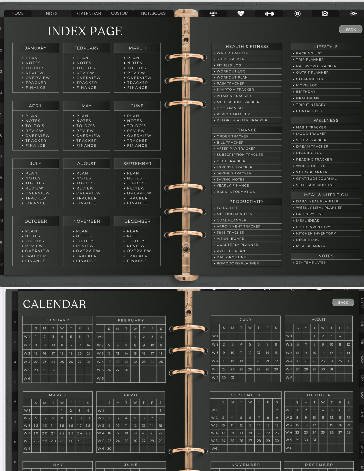 The Ultimate Digital Life Planner (Undated & Hyperlinked)