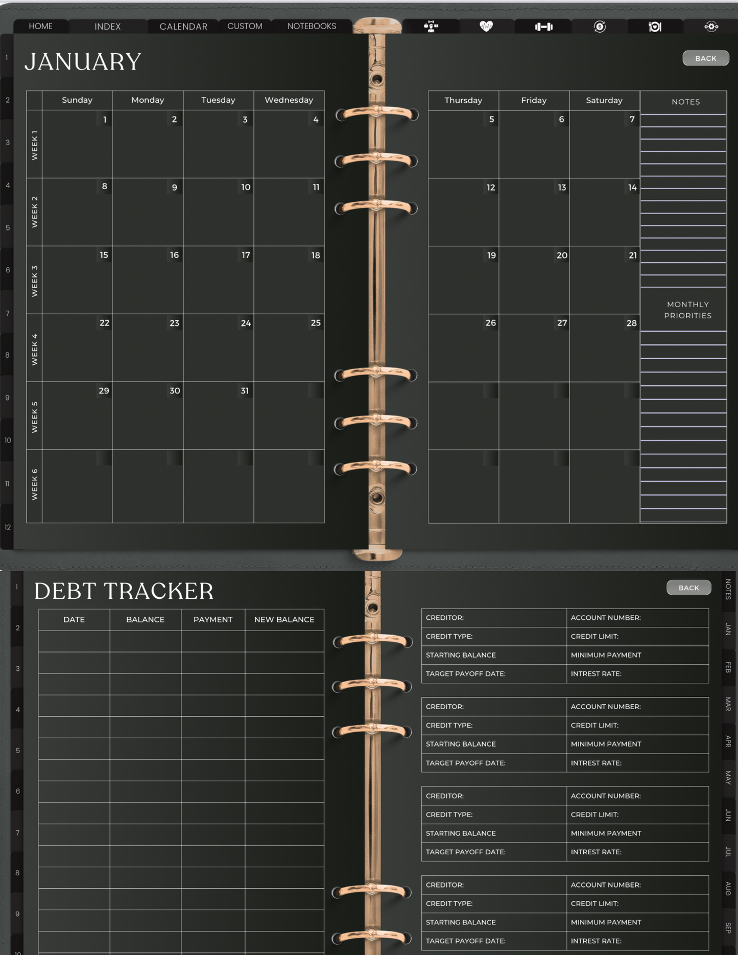 The Ultimate Digital Life Planner (Undated & Hyperlinked)